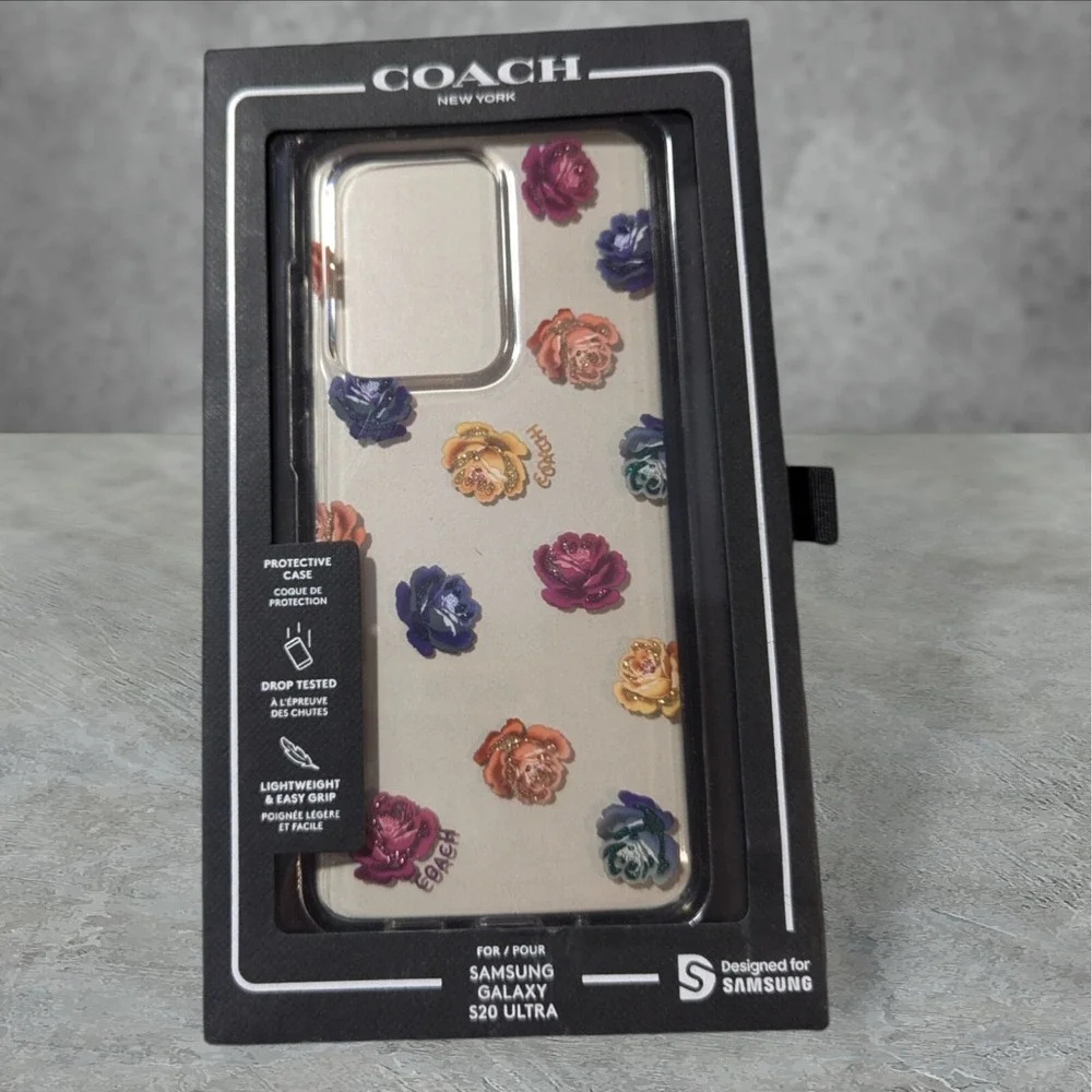 Y8. Coach Protective Case for Samsung Galaxy S20 Ultra In Dreamy‎ Peony Rainbow